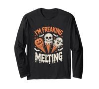 Sto pazza che si scioglie il gelato di Halloween Maglia a Manica