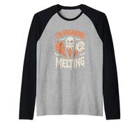 Sto pazza che si scioglie il gelato di Halloween Maglia con Maniche Raglan