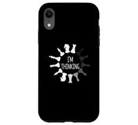 Sto pensando divertente giocatore di scacchi Pezzi Gioco da tavolo Caricamento Custodia per iPhone XR