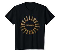 STO Pensando Pezzo degli Scacchi Giocare Regalo Scacchi Maglietta, Bambini, Nero, 4 Anni