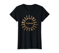STO Pensando Pezzo degli Scacchi Giocare Regalo Scacchi Maglietta, Donna, Nero, S