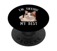 Sto provando il mio miglior meme Silly Crying Cat Cute Animals Kids PopSockets PopGrip Adesivo