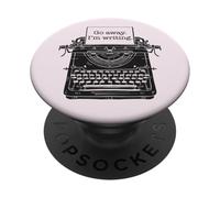 Sto scrivendo. Scrivere. Scrittori di macchine da scrivere continuano a scrivere meme PopSockets PopGrip Adesivo