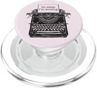 Sto scrivendo. Scrivere. Scrittori di macchine da scrivere continuano a scrivere meme PopSockets PopGrip per MagSafe