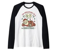 STO Sognando Un 67 Meme Brainrot Divertente di Natale Maglia con Maniche Raglan