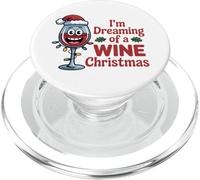 Sto sognando un Natale a base di vino Divertente con bevande natalizie PopSockets PopGrip per MagSafe