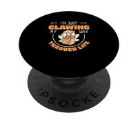 Sto solo artigliando la mia strada attraverso la vita per il giocatore della macchina degli artigli PopSockets PopGrip Adesivo