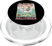 Sto solo aspettando Halloween Fun Skeleton Selfie Summer Spooky PopSockets PopGrip per MagSafe