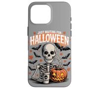 Sto solo aspettando Halloween Funny Skeleton Humor Custodia per iPhone 16 Pro Max