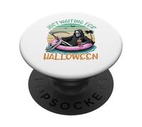 Sto solo aspettando Halloween Summer Vibes Skeleton Pool Float PopSockets PopGrip Adesivo