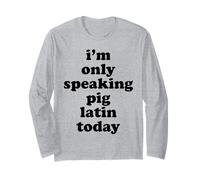 STO Solo Parlando Pig Latin Today Lingua codice 80's 90's Maglia a Manica