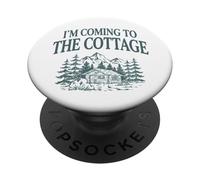 Sto venendo al Cottage Rustic Cabin Mountains Outdoor PopSockets PopGrip Adesivo