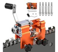 STOAT Affilacatena per Motosega. Affilatore Manuale Portatile con 5 Teste di rettifica e Guida angolare - affilatore Universale per Tutti i Tipi di Catena, affilacatena Portatile