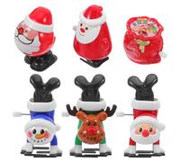 STOBAZA 1 set di Natale Wind Up Festive Clockwork Babbo Natale pupazzo di neve renna vacanze bomboniere calza Stuffers per set da gioco