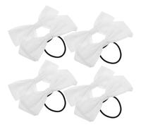 STOBAZA 10 Pezzi Elastici per Chioma in Cotone di Colore Chiaro Fiocco, Resistenti ed Elastici, Accessori per Chioma Semplici ed Eleganti per Ragazze, Adatti a Varie Occasioni e Progetti