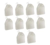 STOBAZA 10 pezzi Sacchetti Filtro in da Riutilizzabili con Coulisse per Tisane Spezie Latte Noci e Infusi Design Semplice con Chiusura Sicura e Filtrazione Resistente