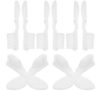 STOBAZA 10 Pezzi Spazzolino da Denti Bianco in Plastico e Nylon con Setole Morbide per Detenuti, Manico Corto, Prevenzione Autolesionismo, per Prigioni e Centri di Riabilitazione