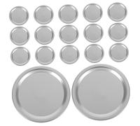 STOBAZA 100 Pezzi Coperchi per Barattoli Mason Bocca Regolare in Alluminio Tappi Ermetici e Riutilizzabili per Conservazione Alimentare Sottovuoto per Vasetti Metallo per Barattoli
