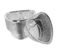 STOBAZA 100pezzi Pirottini in Alluminio Resistente Al Calore Per Budini Cupcake Crostate e Dessert Monoporzioni Vaschette Per Pasticceria Riutilizzabili Senza Deformazioni Adatti Per Torte