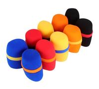 STOBAZA 10pezzi Spugna Copri Microfono da Coperture per Microfono in Spugna Protezione per Cuscinetto per Interni e Esterni Colore Casuale