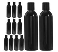 STOBAZA 12 Flaconi Erogatori da Viaggio 250 Ml con Tappo a Pressione Contenitori Ricaricabili per Shampoo Lozione e Cosmetici Kit Portatile Nero per Cura della Pelle e Articoli da