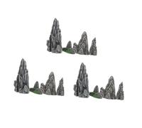 STOBAZA 12 Pezzi Miniature Rockery Decor Realistic Simulated Stone Ornaments For Aquarium And Bonsai Creative DIY Micro Landscape Accessories Outdoor Garden Compatible