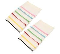 STOBAZA 12 pezzi Pochette in Tela con Cerniera Borsa Portatrucchi Multipurpose per Viaggio e Organizzazione Sacchetti Canvas per Trucco Accessori e Articoli da Ufficio Design Vuoto per