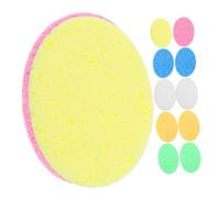 STOBAZA 12 pezzi Spugnette Viso Esfolianti Ovali in Cellulosa Spugne Struccanti e Detergenti Portatili per Pulizia Profonda e Rimozione Olio Dimensioni per Viso e Viaggio