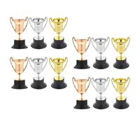 STOBAZA 15 Mini Trofei in Plastica per Set da 15 Pezzi Oro Argento Rame Coppe Premiazione per Concorsi Sport e Feste Premi Leggeri e Portatili per Mani Piccole Riutilizzabile