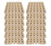 STOBAZA 15 Pezzi Contenitore in Polpa di Carta Biodegradabile per 30 Uova Beige, Impilabile e Organizer Multifunzione e Coltivazione Semi per Casa