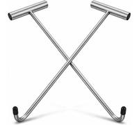 STOBAZA 2 ganci a T pratici ganci per sollevamento a soffitto, ganci resistenti per appendere tombini, copertura di scarico per porte in acciaio inox