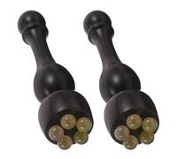 STOBAZA 2 Pezzi Bastoncino Massaggiatore per Viso in Legno di Sandalo e Corno di Montone a Forma di Piccolo Fiore di Loto, Strumento per Massaggio Oculare Preciso ed Efficiente la Cura