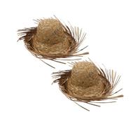STOBAZA 2 Pezzi Cappello da Spiaggia Tropicale in Paglia Intrecciata Mano Pieghevole e Leggero con Ampia Falda per Attività Esterne Estive e Feste Hawaiane