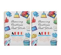 STOBAZA 2 Pezzi Cleaning Schedule Planner, Cleaning List Planner, 2 Blocchi senza Data in Carta, per Pulizie Domestiche e Ufficio, Taccuino Minimalista la Gestione delle Attività