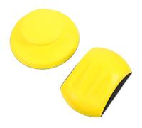 STOBAZA 2 pezzi Dischi di Levigatura Manuale in PU Spugnoso Giallo da Blocchi Leggeri e Resistenti per Carteggiatura Legno e Auto Supporto Ergonomico per Levigatura e Lucidatura Mano