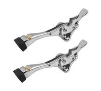STOBAZA 2 Pezzi Door Catch Kick Down Stopper Adjustable Zinc Alloy Foot Operated Door Holder Semi Automatic Collision Stabilizer For Home And Office