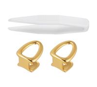 STOBAZA 2 Pezzi Griglia per Dente Singolo in Rame Oro Leggera e Facile da Usare, Accessorio Hip Hop per Feste e Uso Quotidiano, Cappello Dente Finto per Foto e Costume