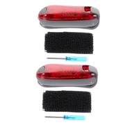 STOBAZA 2 Pezzi Luce di Sicurezza LED per Corsa e Bici e Leggera con Clip Lampada Portatile per Zaino Resistente e Facile da Usare per attività Outdoor Notturne