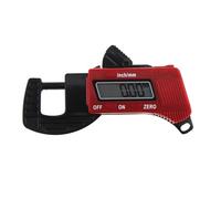 STOBAZA 2 Pezzi Misuratore Digitale Portatile Rosso con Micrometro Spessimetro in Fibra di Carbonio per Misurazione Spessore Carta Pellicola Filo Pelle Gioielli