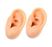 STOBAZA 2 pezzi Modelli Orecchio in Silicone Morbidi per Pratica Piercing e Display Orecchini Realistici per Estetiste e Studenti