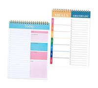 STOBAZA 2 pezzi Planner da Scrivania con Rilegatura Spirale Taccuino Organizzatore Non Datato per Appunti Quotidiani e To-do List Quaderno Pianificatore Portatile per Ufficio Scuola e
