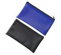 STOBAZA 2 pezzi Porta Documenti in Pelle con Zip Organizer Ufficio Resistente per Contratti Fatture Documenti Personali per Casa e Viaggi