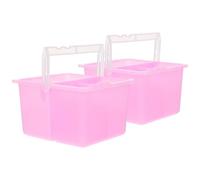 STOBAZA 2 Pezzi Secchio Lavapennelli in Plastica Rosa Manico per Artisti