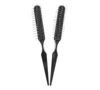 STOBAZA 2 pezzi Spazzola per Capelli con Cuscino d Aria e Denti in Acciaio Pettine Denti Larghe e Standard per Districare e Acconciare Massaggiatore per Capelluto per Parrucche e