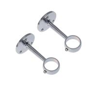 STOBAZA 2 pezzi Supporto Bastone Appenditenda Armadio in Zinco Spessore Rinforzato Staffa Portante per Bastoni Appenditutto in Metallo Resistente per Cameretta Cucina e Bagno
