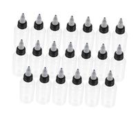 STOBAZA 20 pezzi Bottiglie Dosaggio Traslucide PE Bottiglie Olio Cucina Squeeze Dispenser Liquido Regolabile per Pittura Condimenti