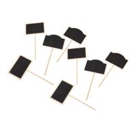 STOBAZA 20 Pezzi Mini Lavagnette Segnaposto in Legno Nero per Piante da