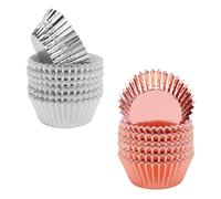 STOBAZA 200 Pezzi Pirottini per Muffin in Carta e Alluminio Nero Rivestimento Antigoccia, per Decorazione Dolci in Panetterie e Gelaterie