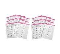 STOBAZA 24 fogli Libro per Pratica Nail Art Bianchi per Disegni Lineari Quaderno per Manicure Training Professionale e Uso Domestico Accessori Unghie per Principianti Artist