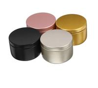 STOBAZA 24 Pezzi Barattoli Rotondi in Alluminio per Candele Te Contenitori Resistenti e Riutilizzabili per Candele Profumate Vasetti Pratici per Decorazioni e Artigianato